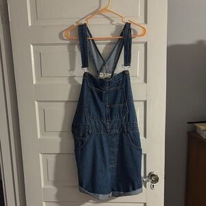 We The Free Denim Overall Dress - Blue